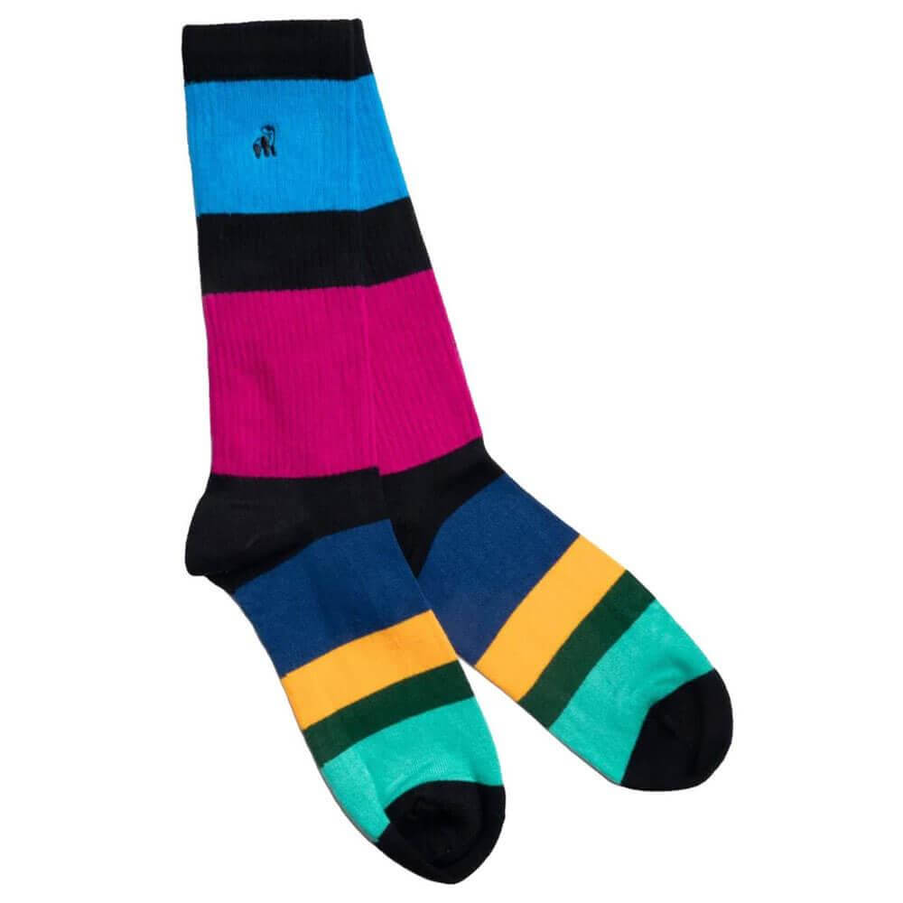 Swole Panda Rugby Stripe Socks